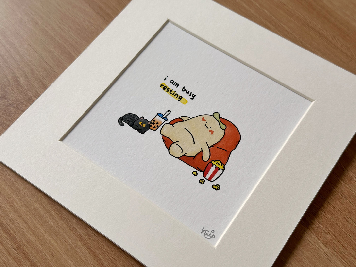 "Iโm busy resting" Digital Art Print