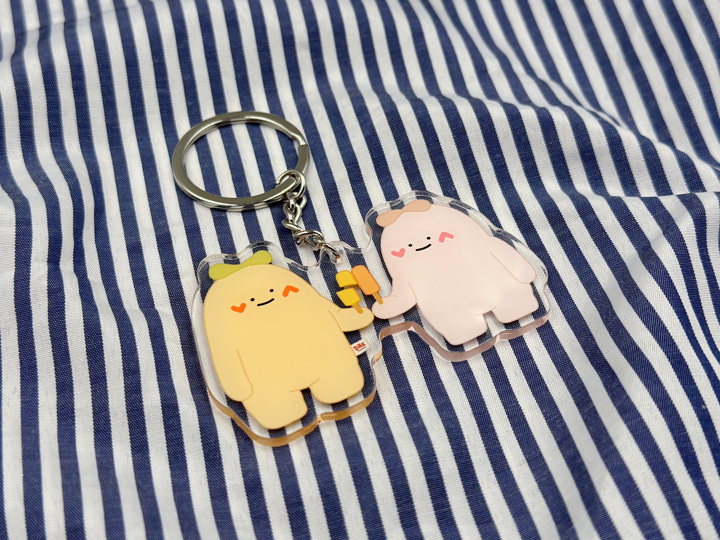 "Sharing Popsicle Sharing Love" Keyring