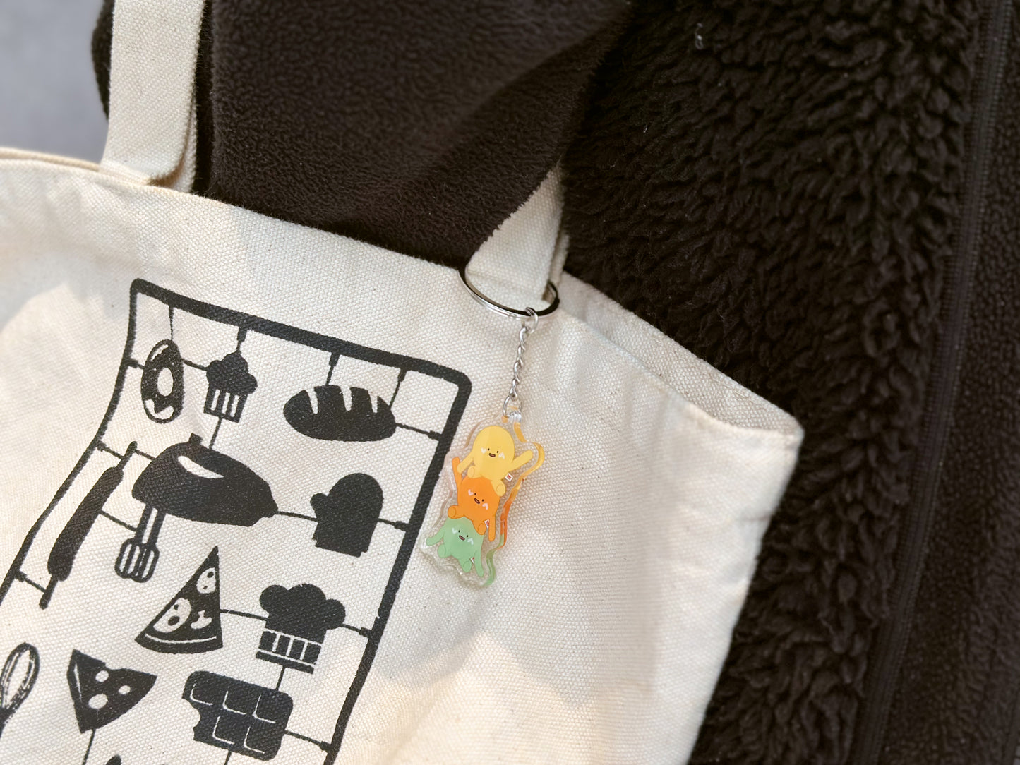 "Three Dots Waving" Keyring