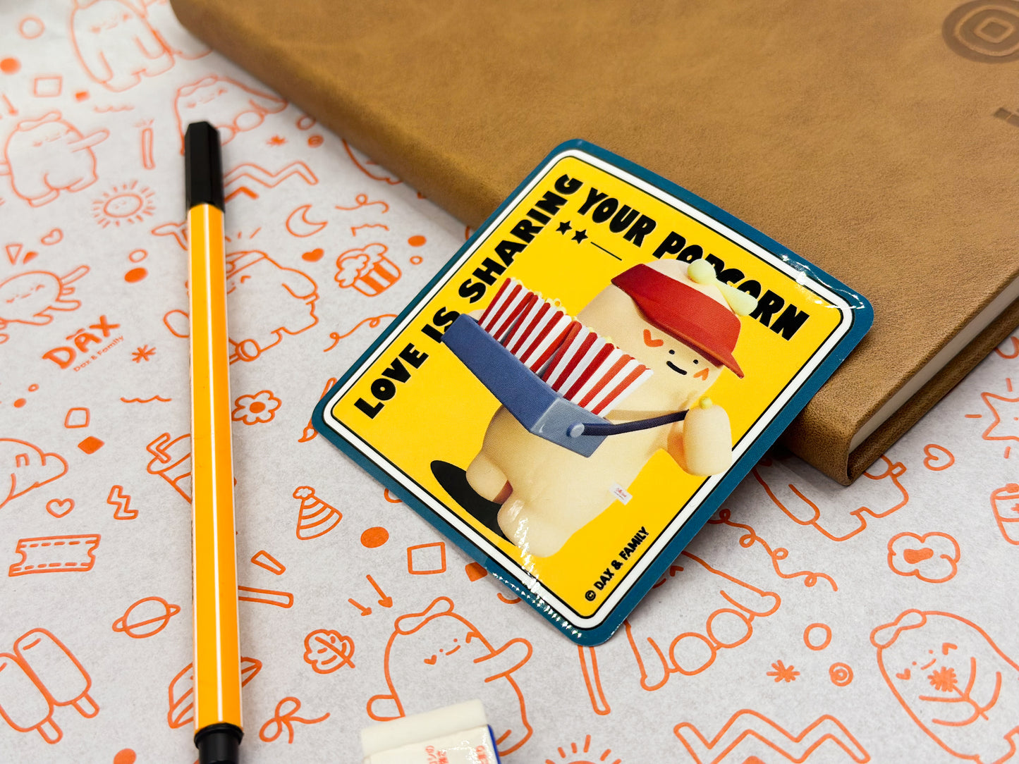 "Sharing Popcorn" Sticker