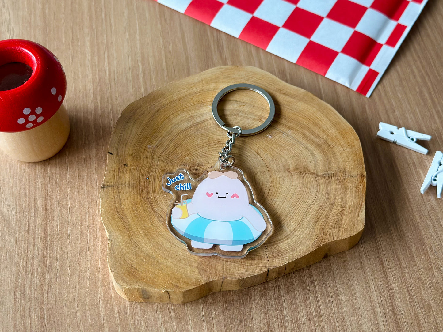 "Chilling with Bubbie" Keyring