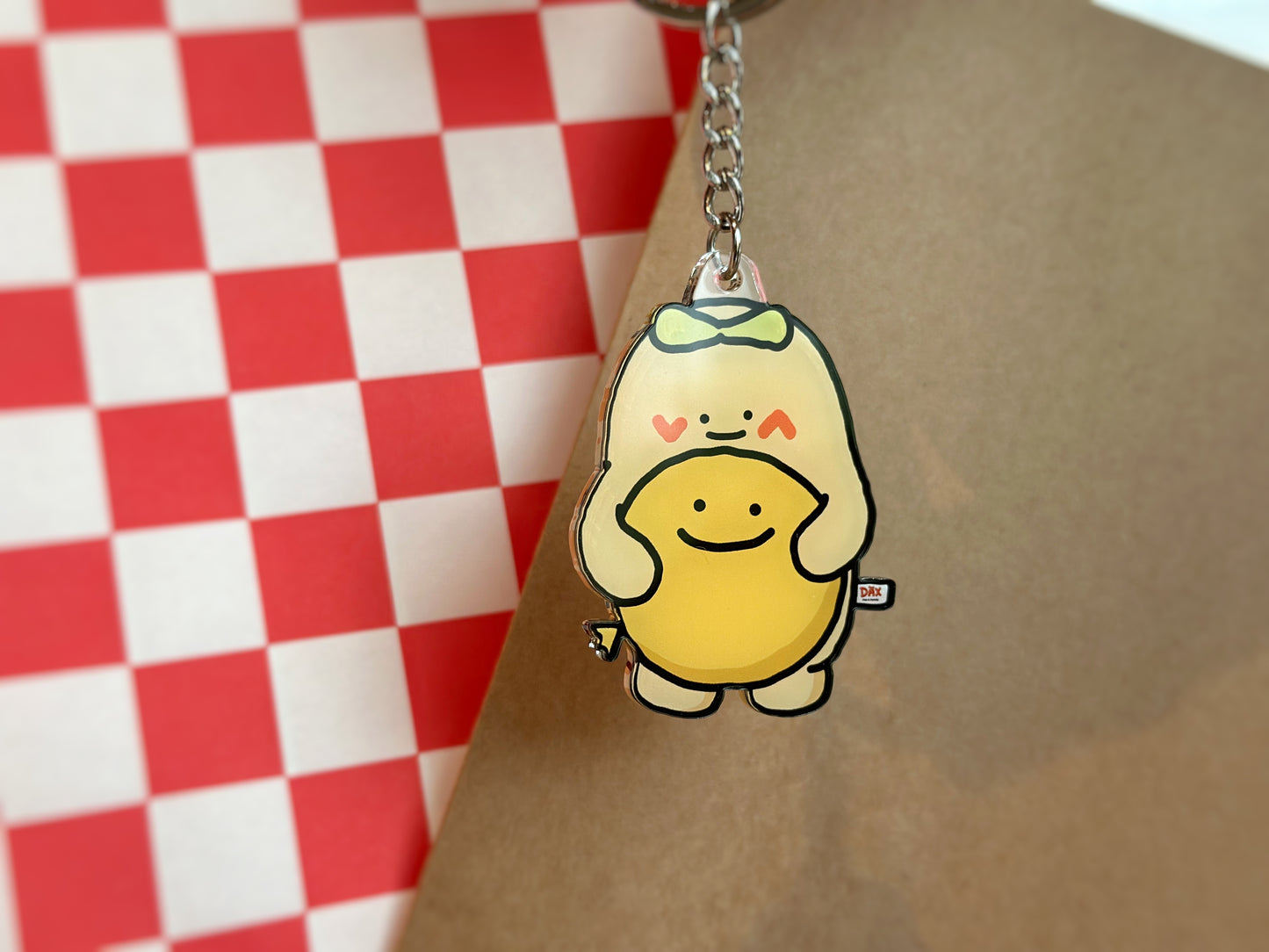 "Flying with Happy Balloon" Keyring