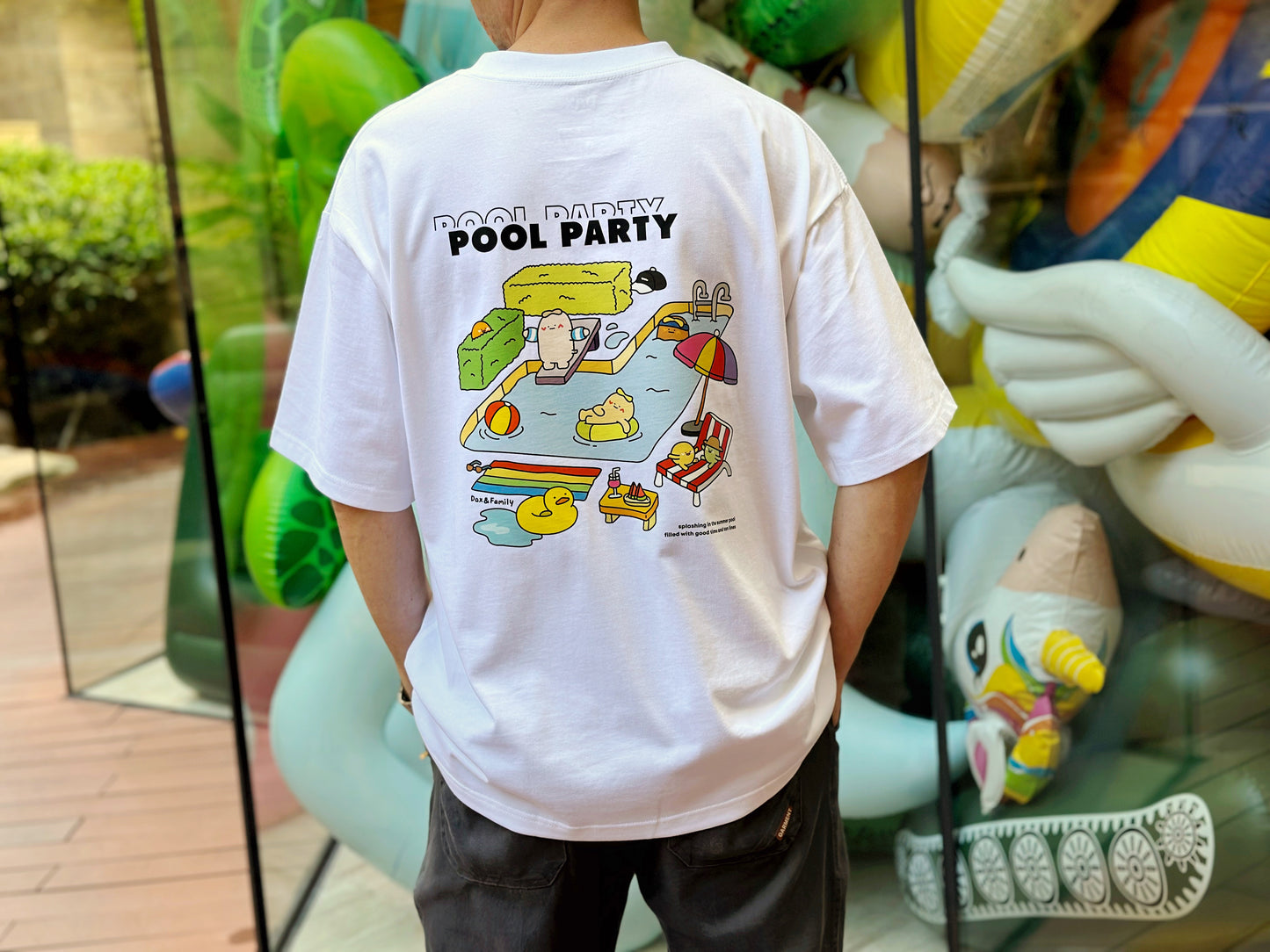 "Pool Party" Oversized Tee