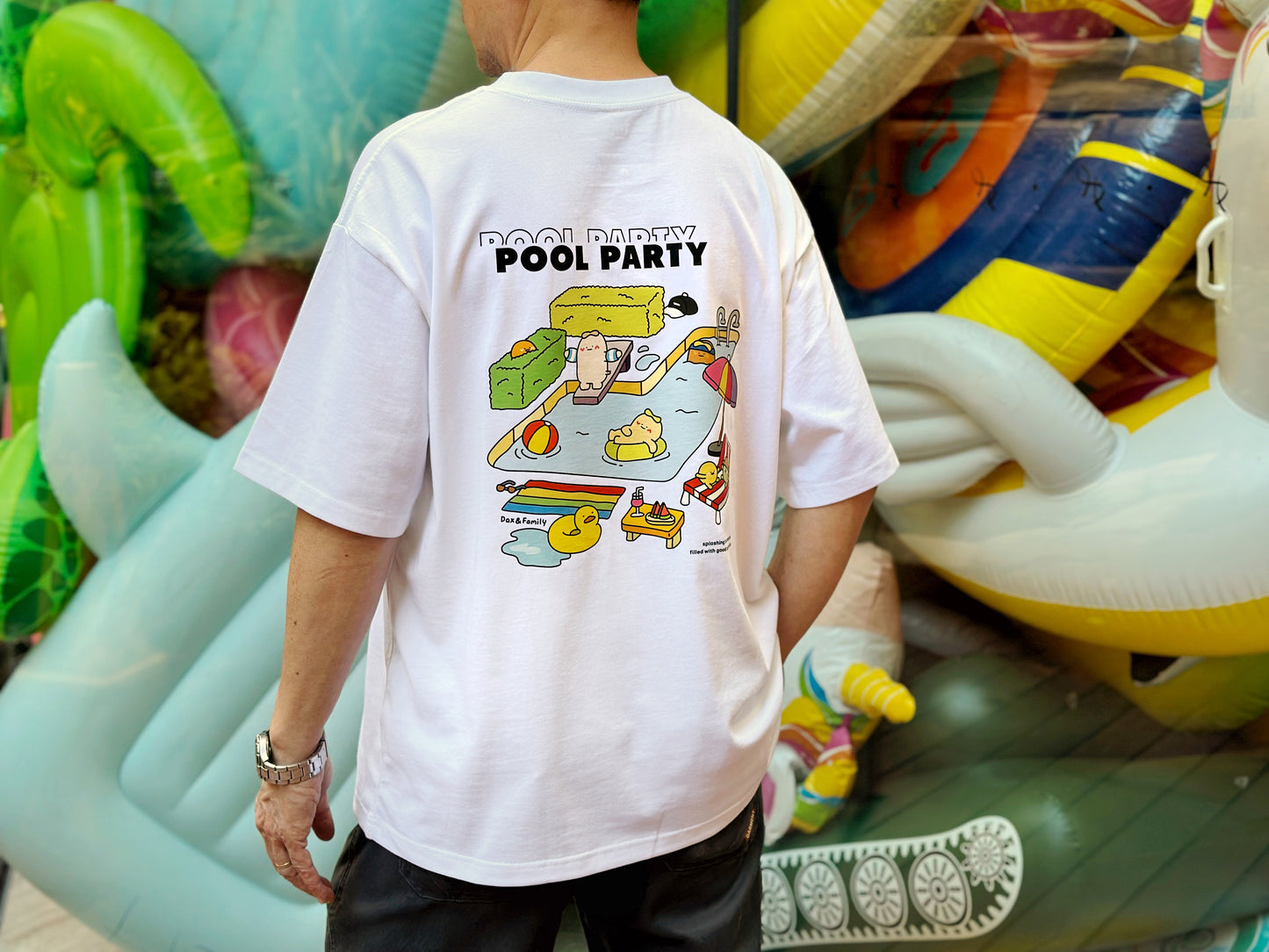 "Pool Party" Oversized Tee