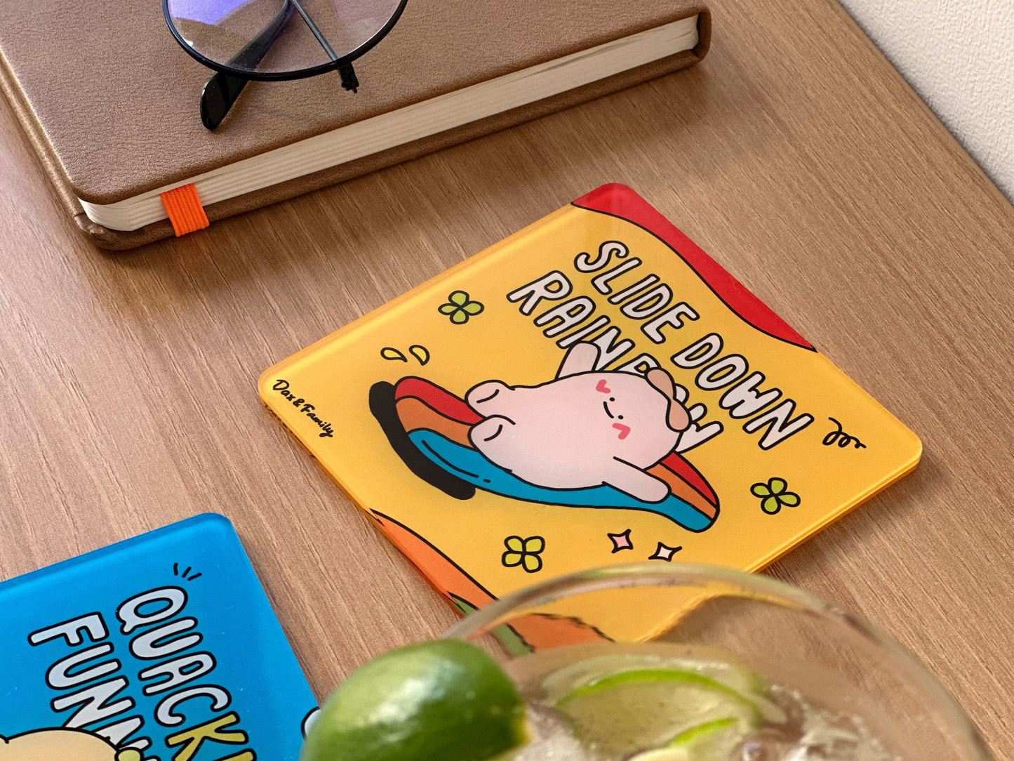 "Slide Down Rainbow" Coaster