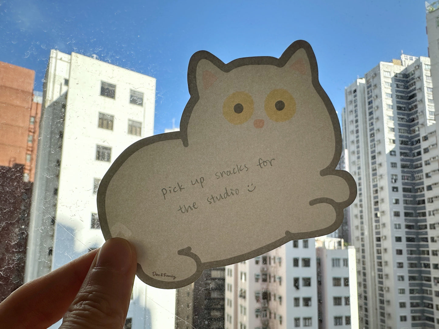 "Pepper the Cat" Non-Sticky Memo