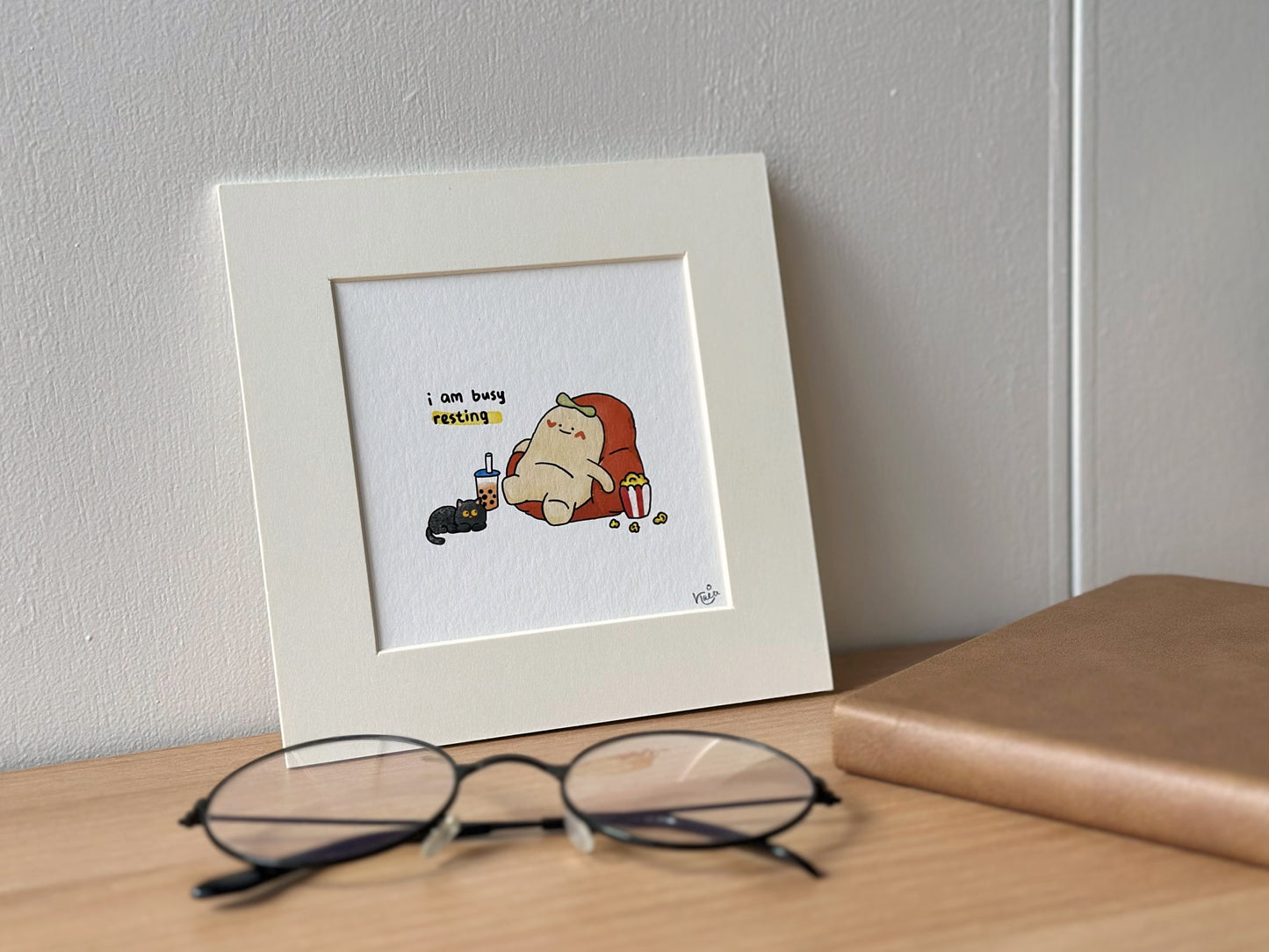 "Iโm busy resting" Digital Art Print