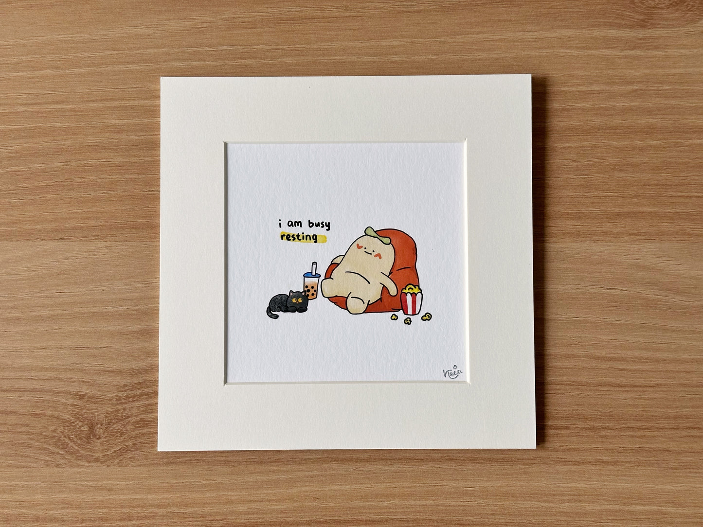 "Iโm busy resting" Digital Art Print