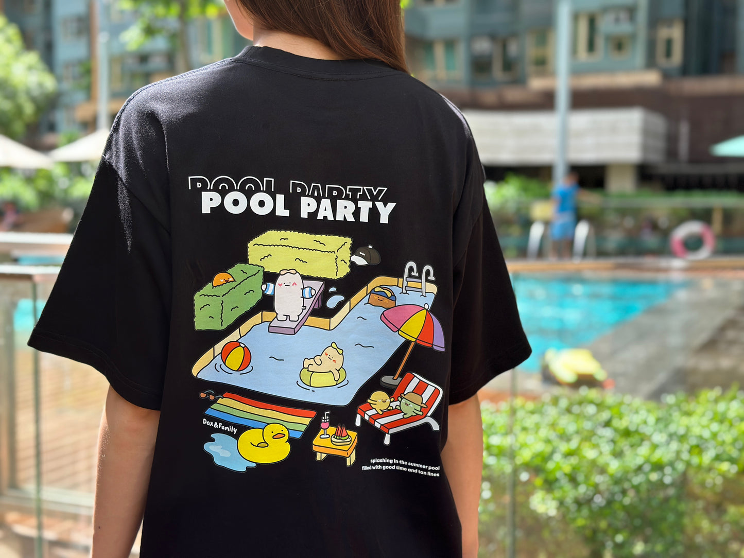 "Pool Party" Oversized Tee