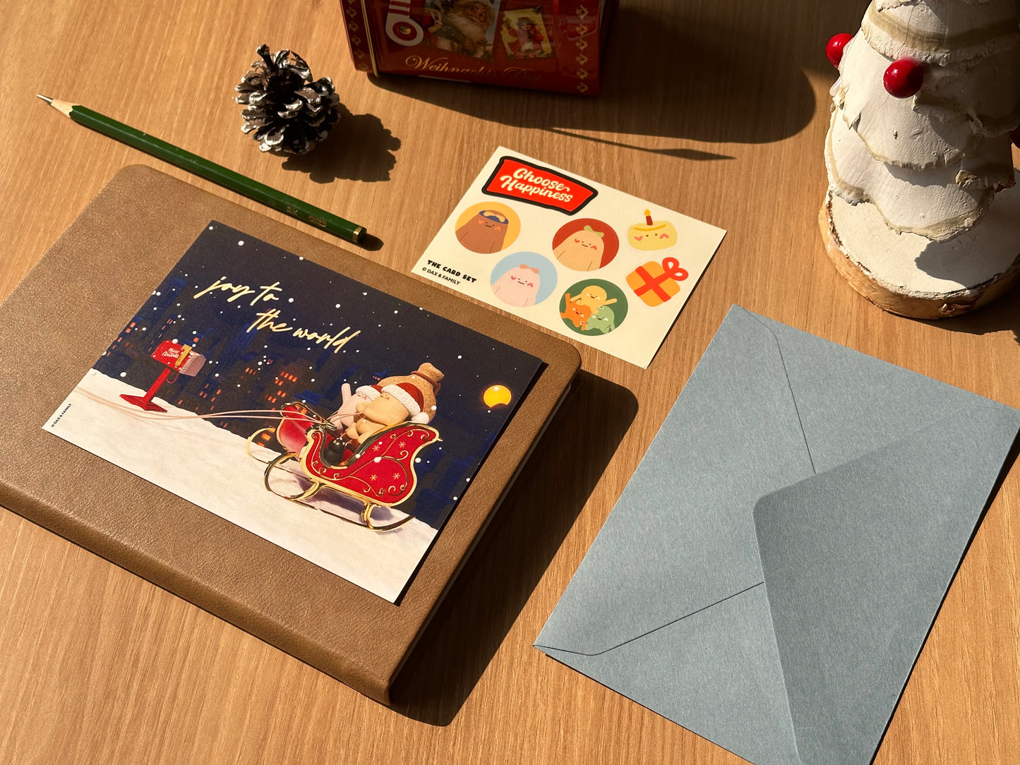 "Riding on Dax’s Sleigh" Card