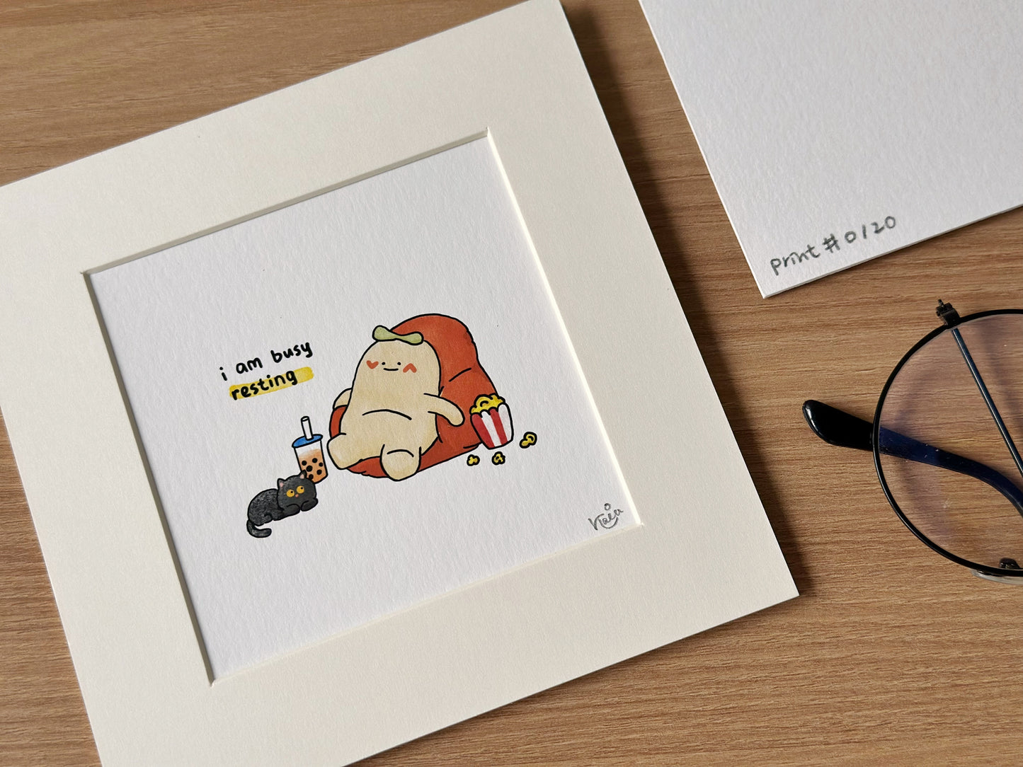 "Iโm busy resting" Digital Art Print