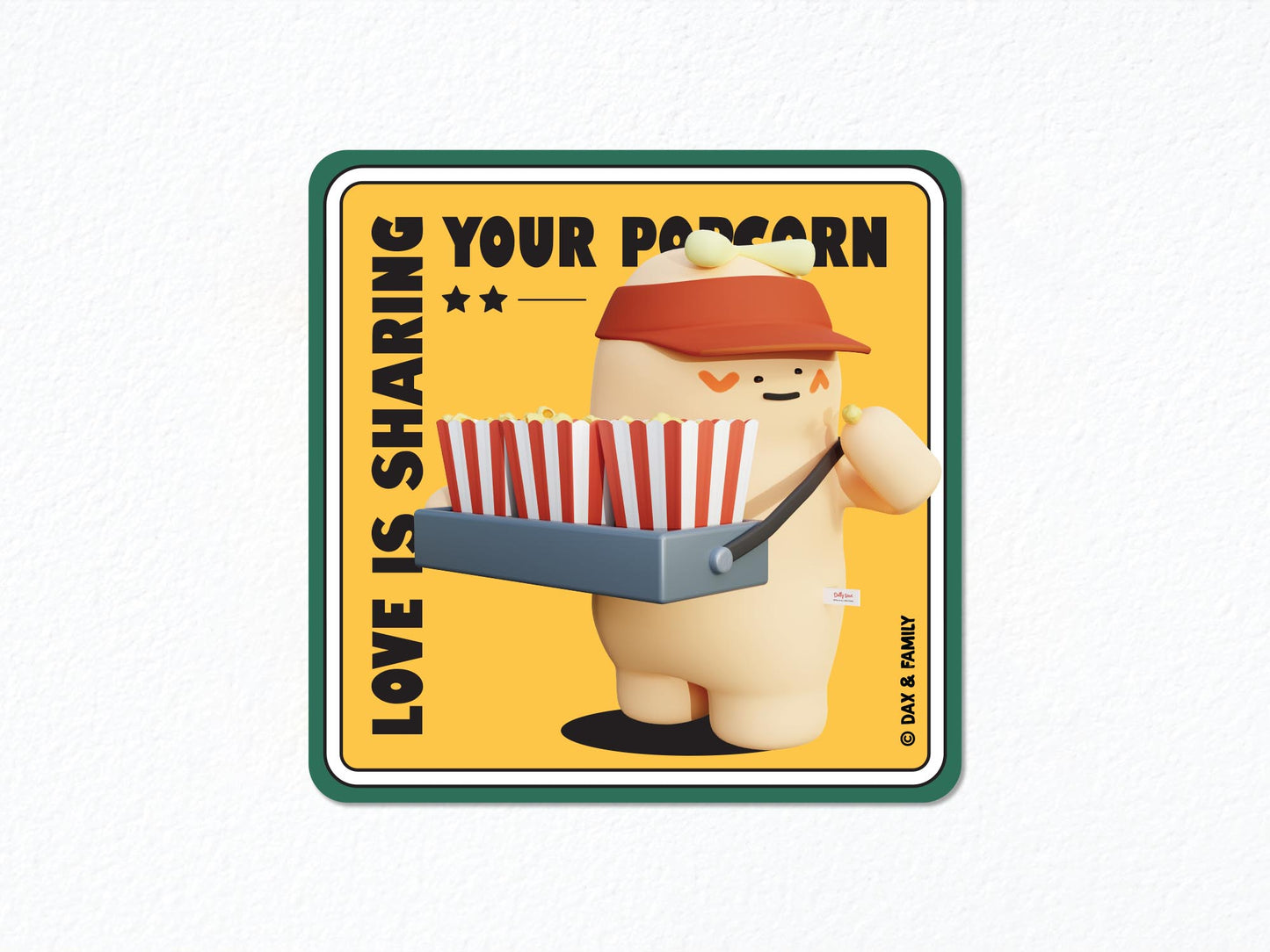 "Sharing Popcorn" Sticker