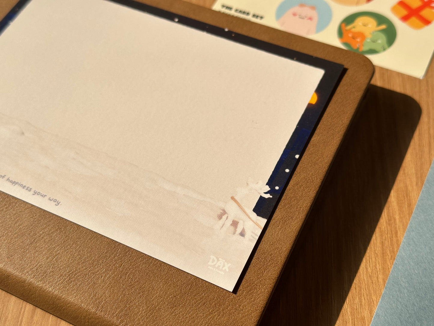 "Riding on Dax’s Sleigh" Card