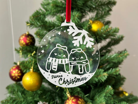 “Dax & Bubbie Crystal Ball” Acrylic Christmas Ornament