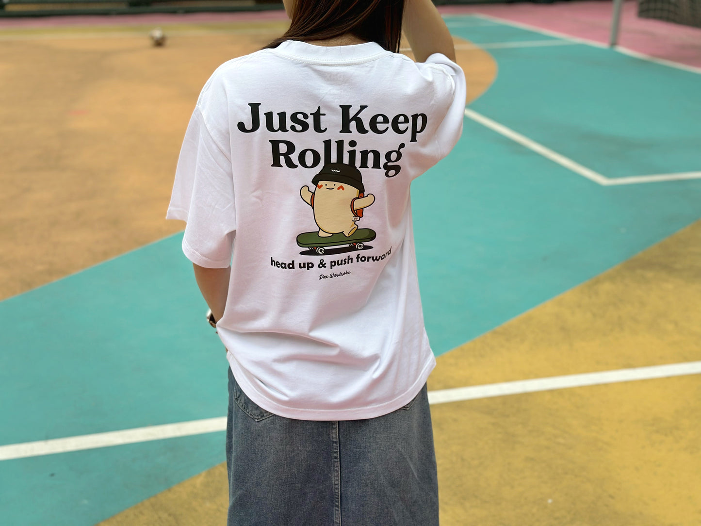 "Keep Rolling" Oversized Tee