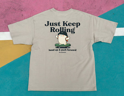 "Keep Rolling" Oversized Tee