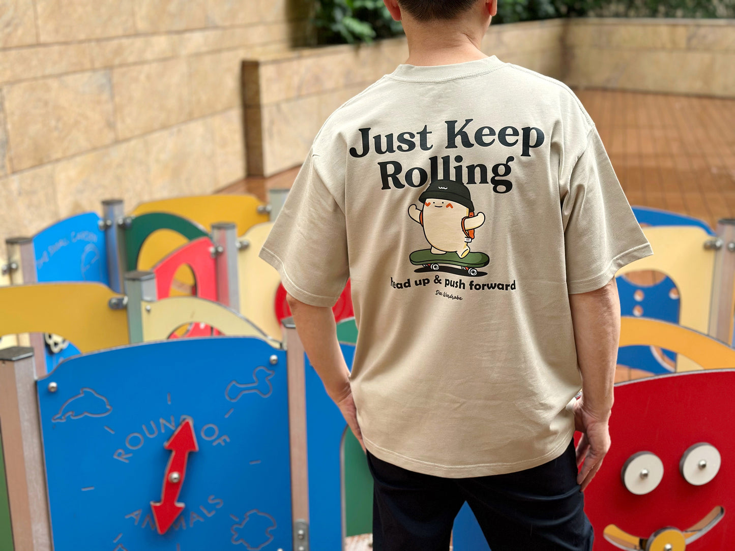 "Keep Rolling" Oversized Tee