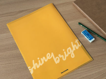 "Shine Bright" Plastic Folder