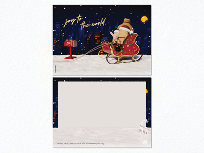 "Riding on Dax’s Sleigh" Card