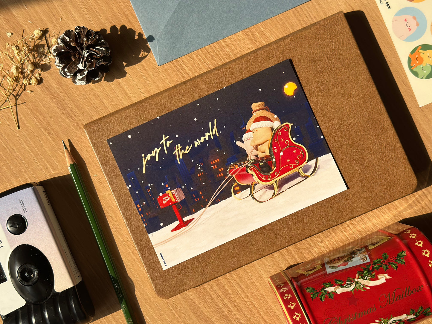 "Riding on Dax’s Sleigh" Card