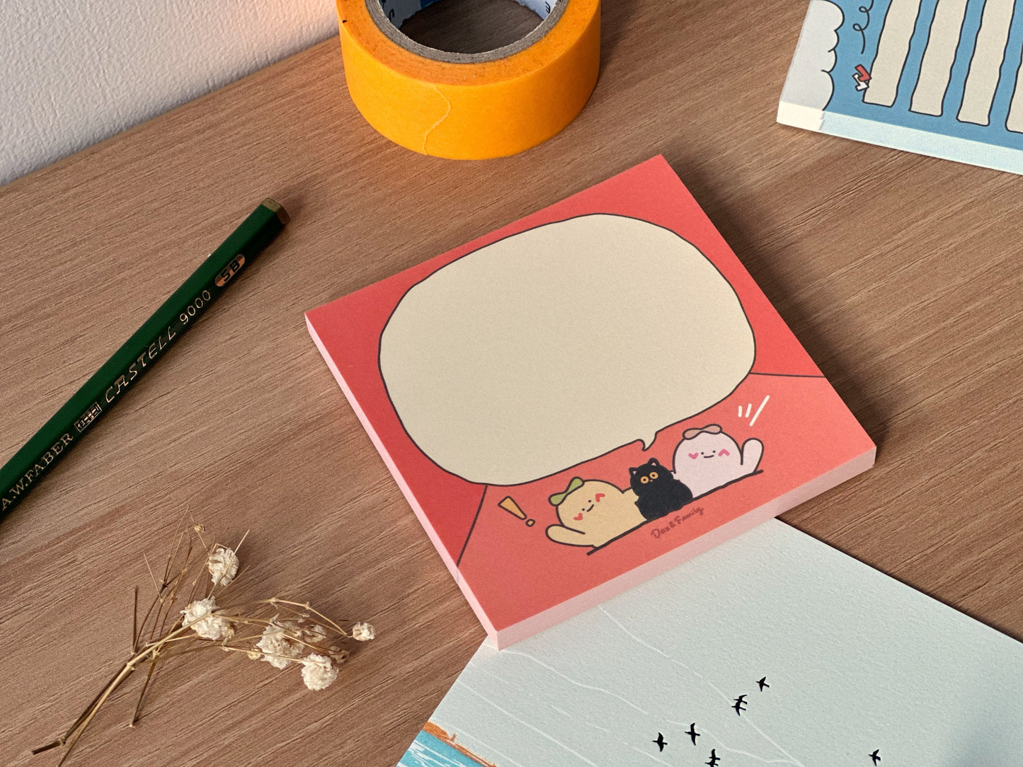 "Sunny Scribbles" Non-Sticky Memo