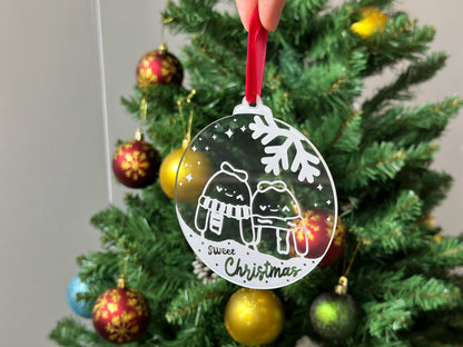 “Dax & Bubbie Crystal Ball” Acrylic Christmas Ornament