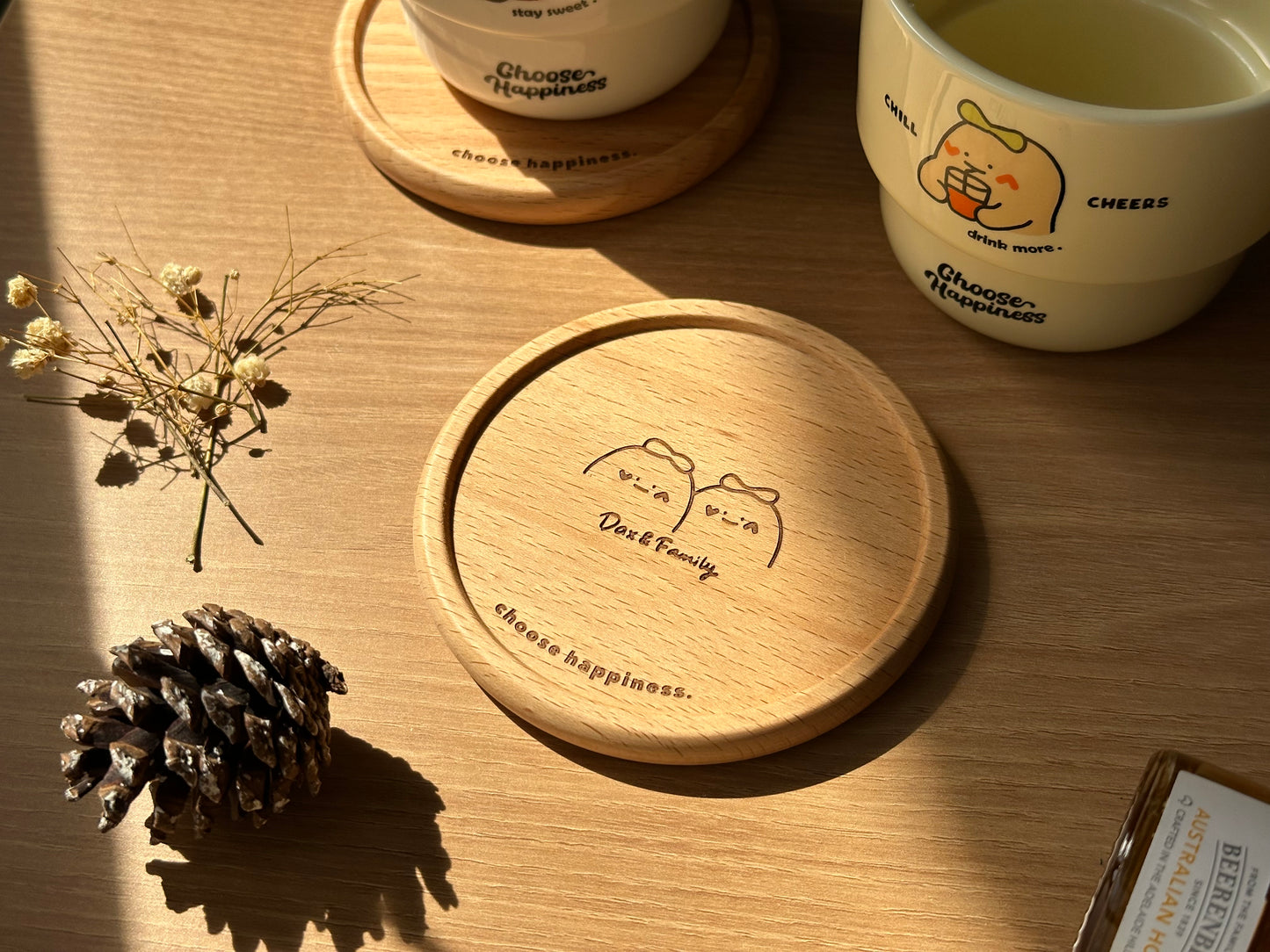 Choose Happiness 木杯墊