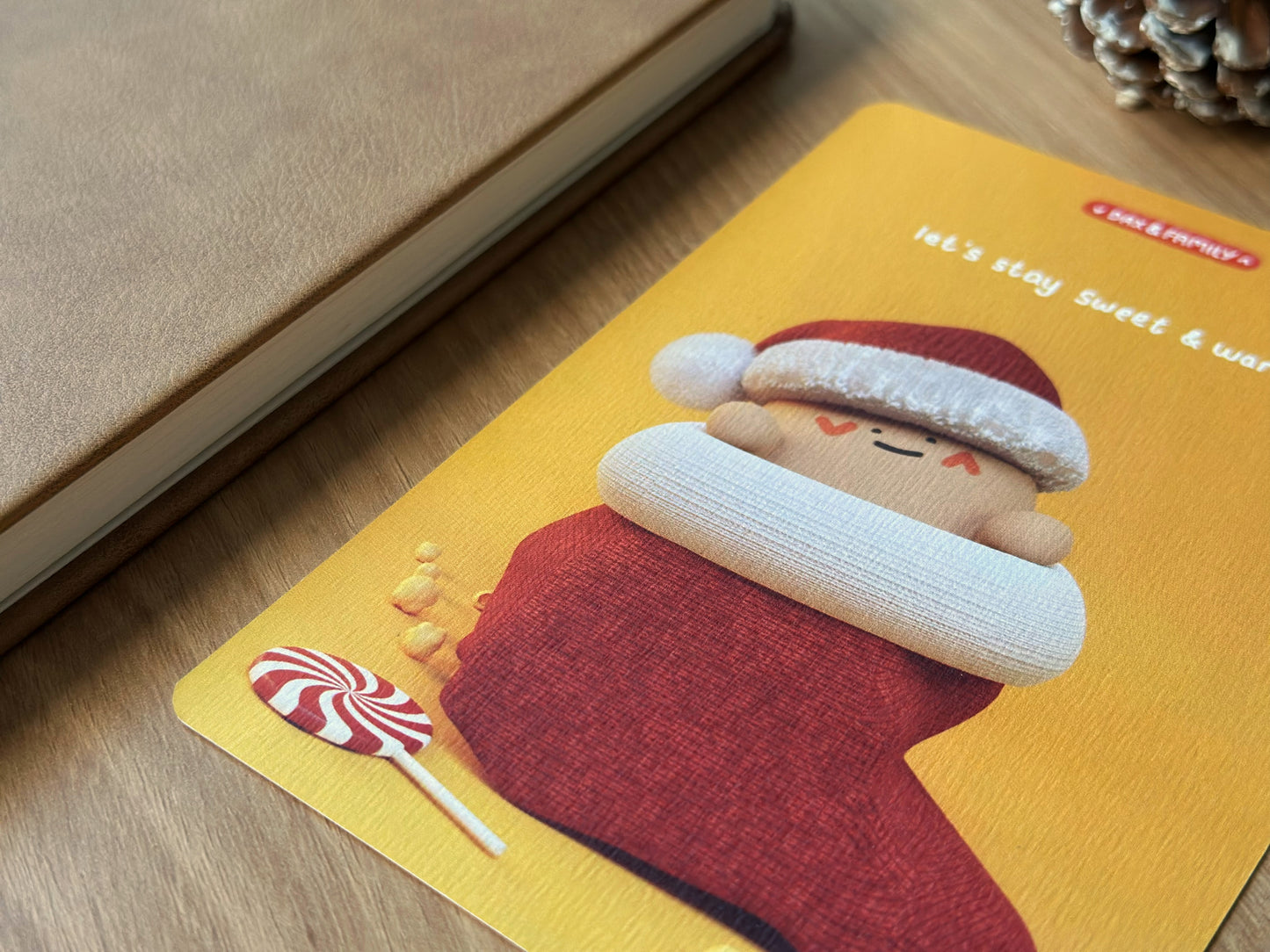 "Dax in the Christmas Sock" Postcard