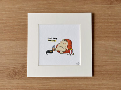 "I’m busy resting" Digital Art Print
