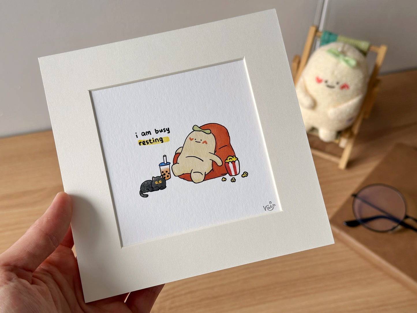 "I’m busy resting" Digital Art Print