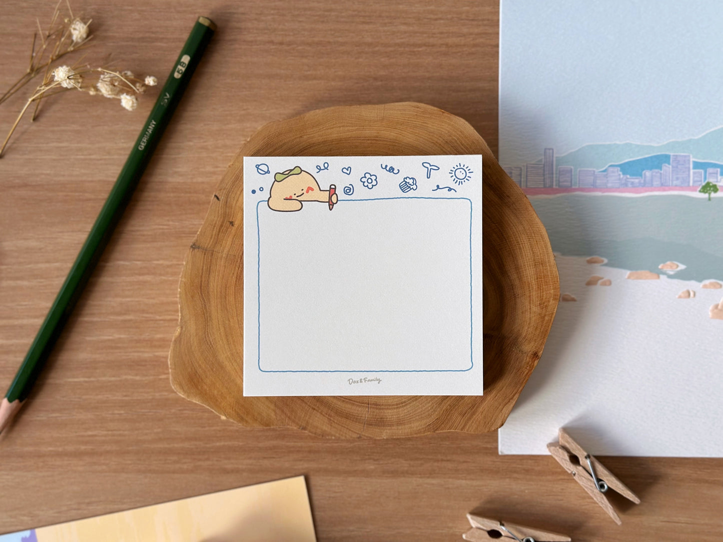 "Sunny Scribbles" Non-Sticky Memo