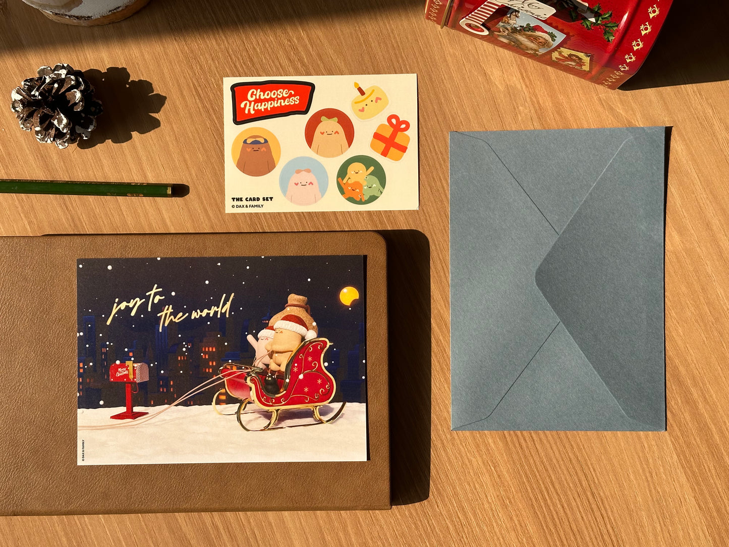 "Riding on Dax’s Sleigh" Card