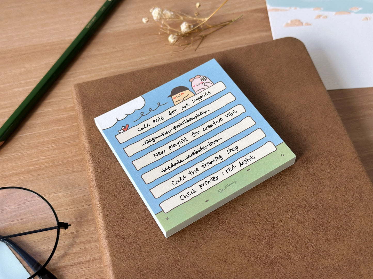 "Sunny Scribbles" Non-Sticky Memo