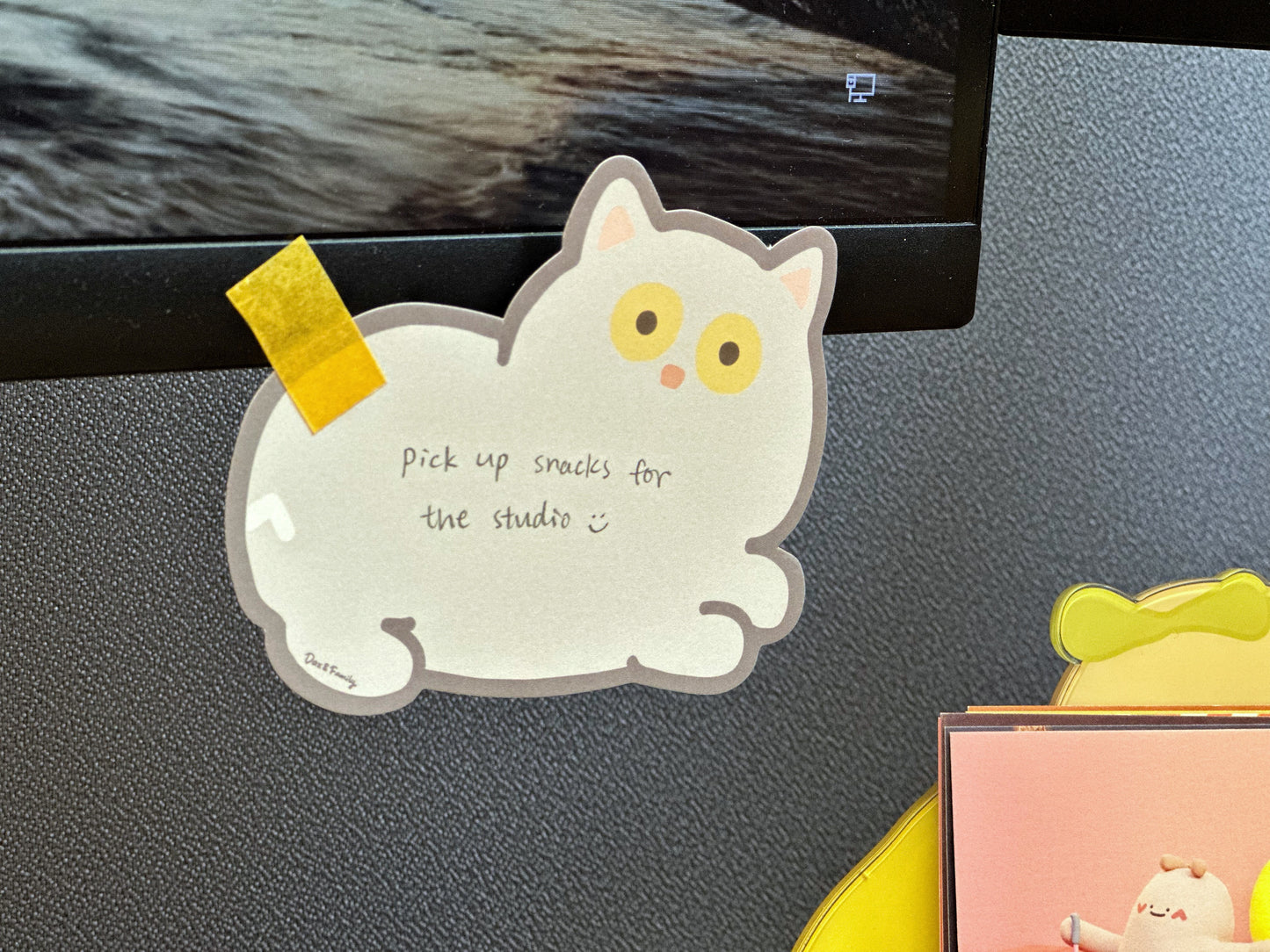 "Pepper the Cat" Non-Sticky Memo