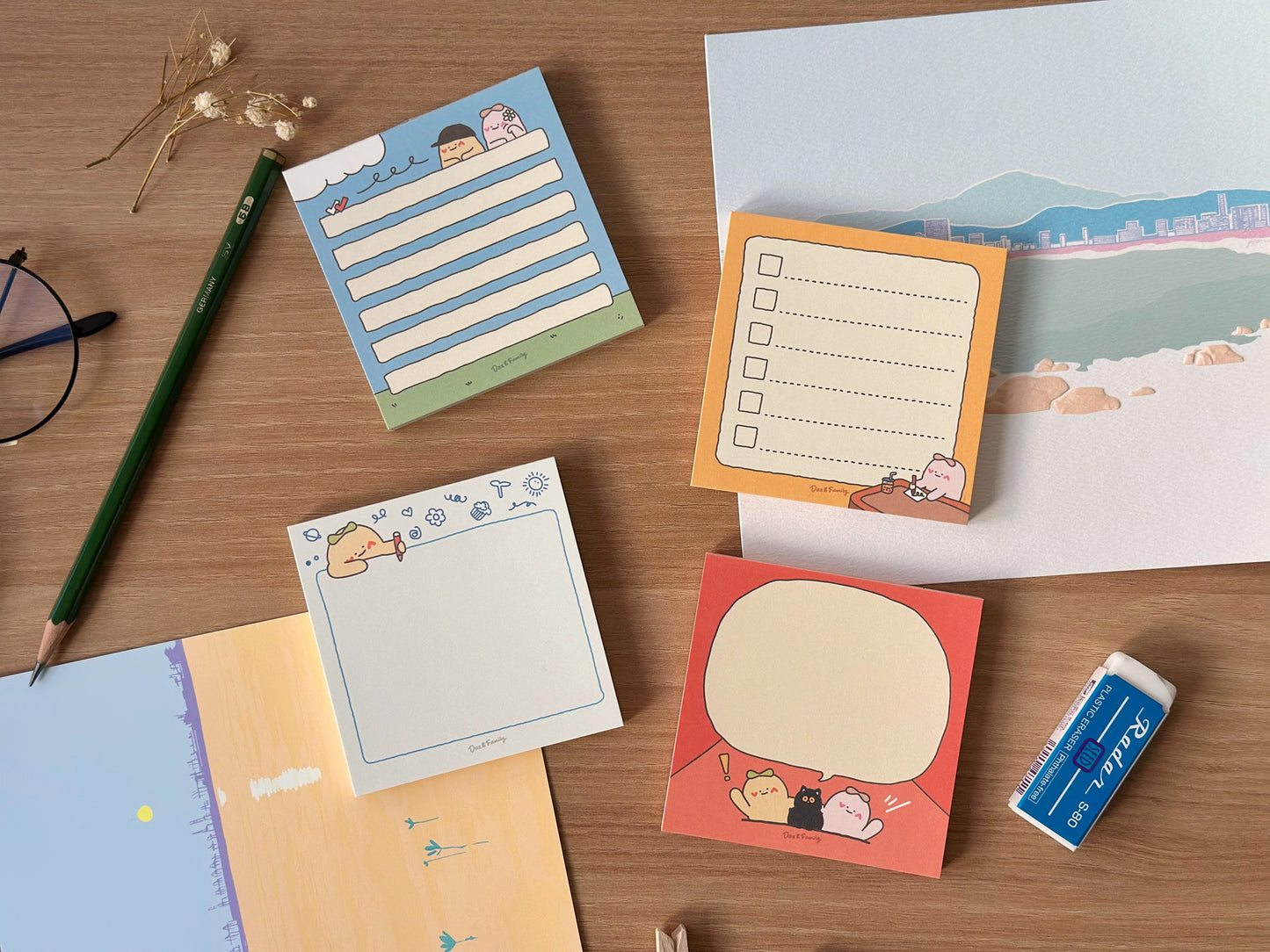 "Sunny Scribbles" Non-Sticky Memo