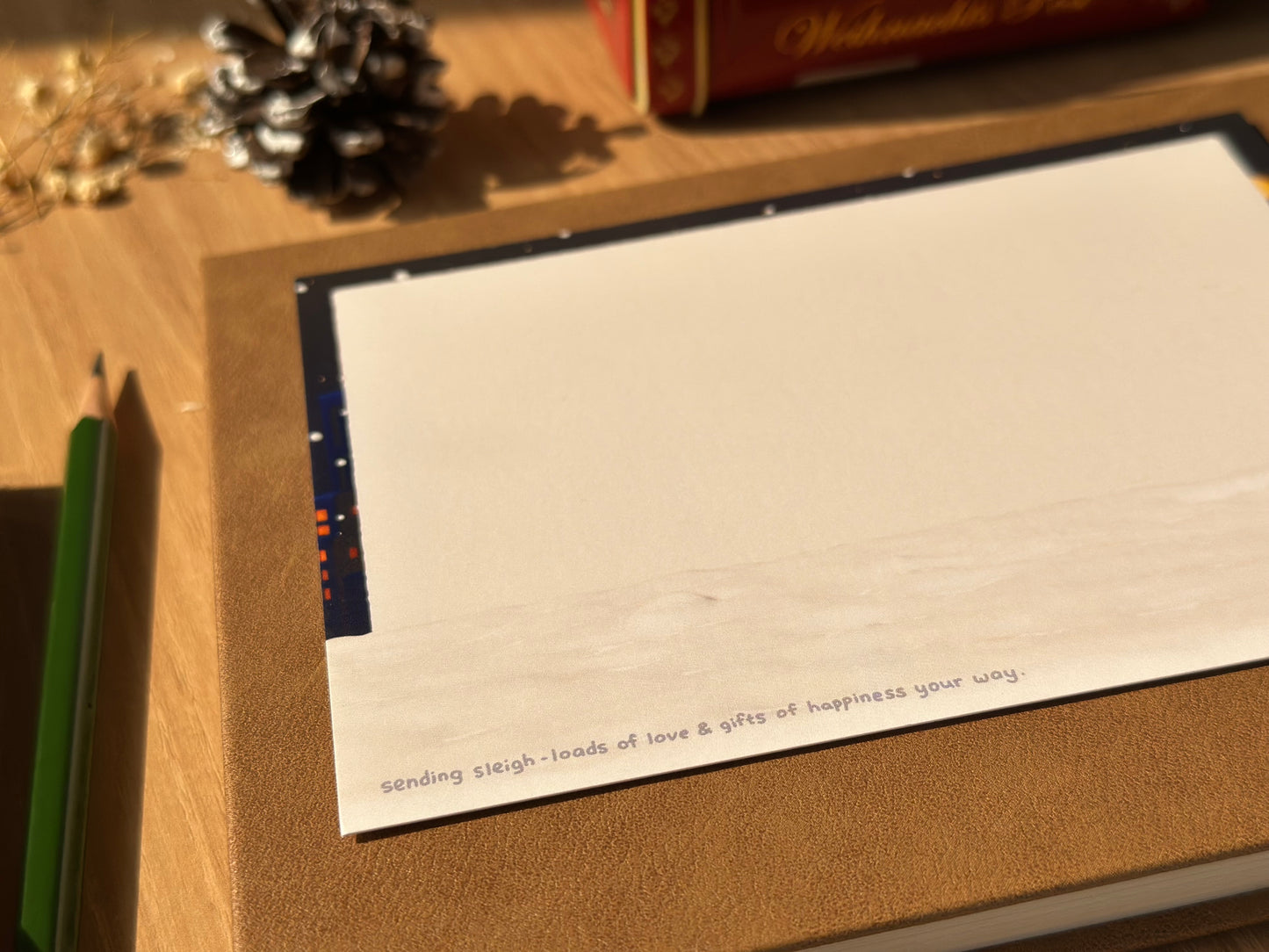 "Riding on Dax’s Sleigh" Card