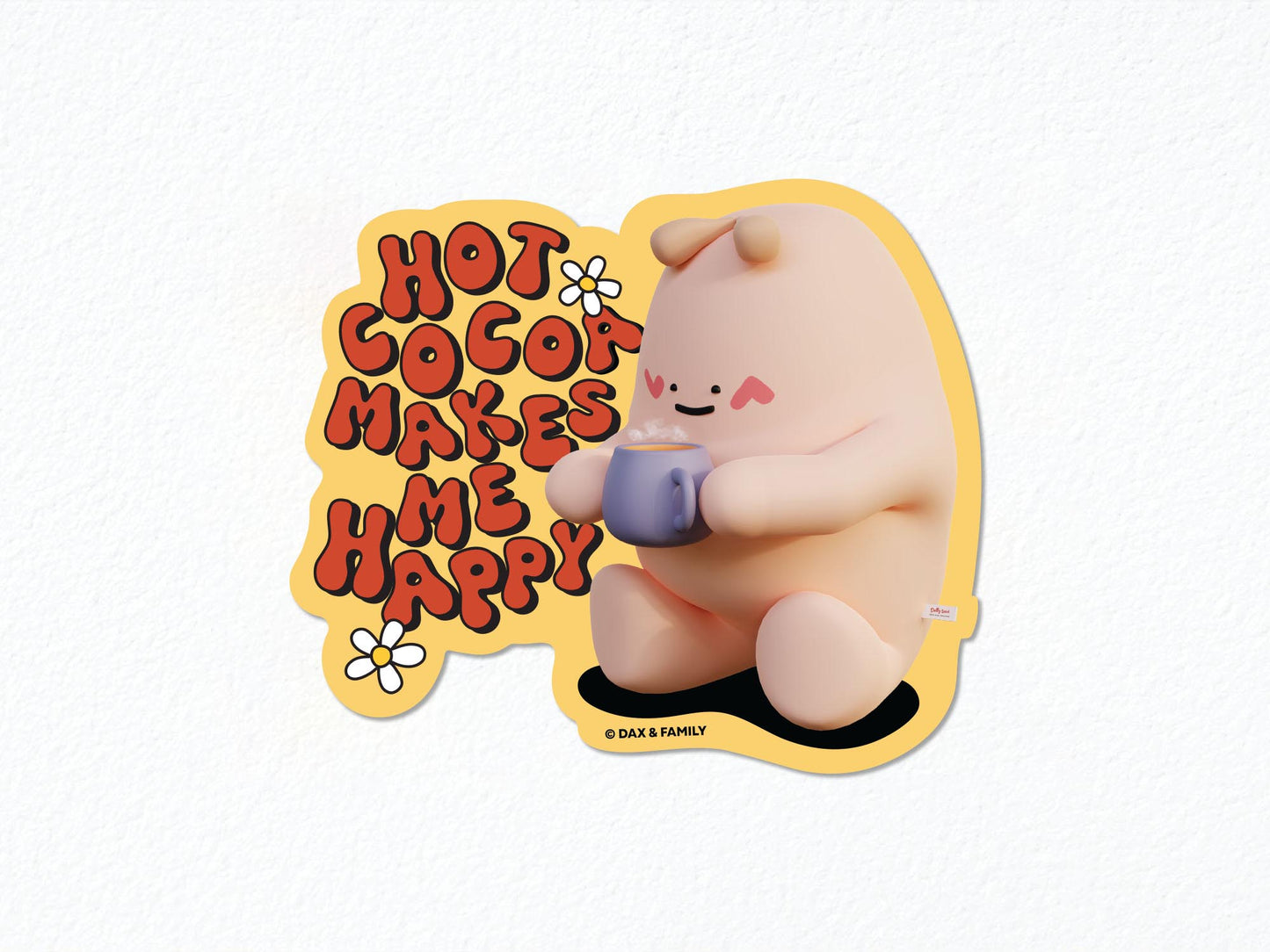 “Hot Cocoa Makes Bubbie Happy" Sticker